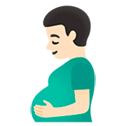 🫃🏻 Emoji Hombre Embarazado: Tono De Piel Claro en Google 15.0.