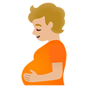 🫄🏼 Emoji Persona Embarazada: Tono De Piel Claro Medio en Google 15.0.