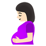 🤰🏻 Emoji Mujer Embarazada: Tono De Piel Claro en Google 15.0.