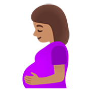 Emoji 🤰🏽 Donna Incinta: Carnagione Olivastra su Google 15.0.