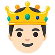 Emoji 🤴🏻 Principe: Carnagione Chiara su Google 15.0.