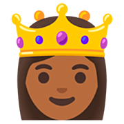 👸🏾 Emoji Princesa: Pele Morena Escura na Google 15.0.