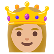 Émoji 👸🏼 Princesse : Peau Moyennement Claire sur Google 15.0.