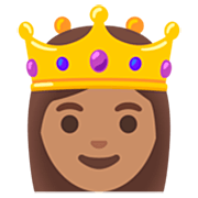 👸🏽 Emoji Princesa: Tono De Piel Medio en Google 15.0.