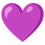 Emoji 💜 Cuore Viola su Google 15.0.