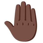 🤚🏿 Emoji Dorso Da Mão Levantado: Pele Escura na Google 15.0.
