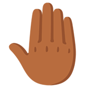 🤚🏾 Emoji Dorso Da Mão Levantado: Pele Morena Escura na Google 15.0.