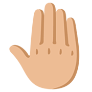 🤚🏼 Emoji erhobene Hand von hinten: mittelhelle Hautfarbe Google 15.0.