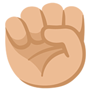 ✊🏼 Emoji Puño En Alto: Tono De Piel Claro Medio en Google 15.0.