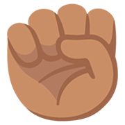 Emoji ✊🏽 Pugno: Carnagione Olivastra su Google 15.0.