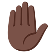 ✋🏿 Emoji Mão Levantada: Pele Escura na Google 15.0.