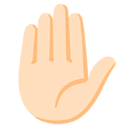✋🏻 Emoji erhobene Hand: helle Hautfarbe Google 15.0.