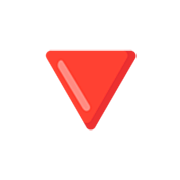 Emoji 🔻 Triangolo Rosso Con Punta Verso Il Basso su Google 15.0.