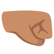 Emoji 🤜🏽 Pugno A Destra: Carnagione Olivastra su Google 15.0.