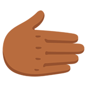 Emoji 🫱🏾 Mano Destra: Carnagione Abbastanza Scura su Google 15.0.