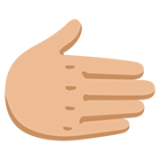 🫱🏼 Emoji Mano Derecha: Tono De Piel Claro Medio en Google 15.0.