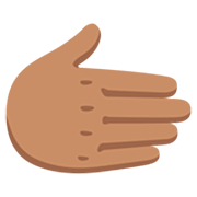 Emoji 🫱🏽 Mano Destra: Carnagione Olivastra su Google 15.0.