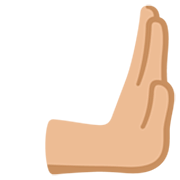 🫸🏼 Emoji Mão A Empurrar Para A Direita: Pele Morena Clara na Google 15.0.
