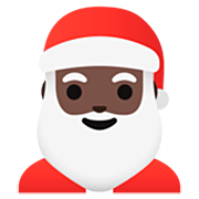 🎅🏿 Emoji Papá Noel: Tono De Piel Oscuro en Google 15.0.