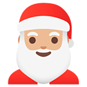 Emoji 🎅🏼 Babbo Natale: Carnagione Abbastanza Chiara su Google 15.0.