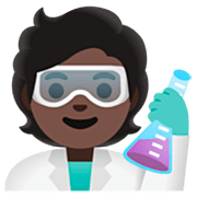 Emoji 🧑🏿‍🔬 Persona Che Lavora In Campo Scientifico: Carnagione Scura su Google 15.0.