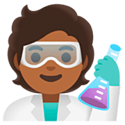 Emoji 🧑🏾‍🔬 Persona Che Lavora In Campo Scientifico: Carnagione Abbastanza Scura su Google 15.0.