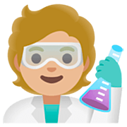 🧑🏼‍🔬 Emoji Wissenschaftler(in): mittelhelle Hautfarbe Google 15.0.