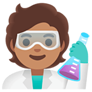 Emoji 🧑🏽‍🔬 Persona Che Lavora In Campo Scientifico: Carnagione Olivastra su Google 15.0.