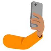 Émoji 🤳🏽 Selfie : Peau Légèrement Mate sur Google 15.0.