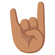 🤘🏽 Emoji Saudação Do Rock: Pele Morena na Google 15.0.