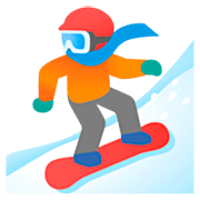 Emoji 🏂 Persona Sullo Snowboard su Google 15.0.