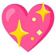 Émoji 💖 Cœur étincelant sur Google 15.0.