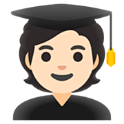 Émoji 🧑🏻‍🎓 étudiant (tous Genres) : Peau Claire sur Google 15.0.