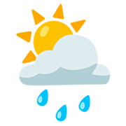 Emoji 🌦️ Sole Coperto E Pioggia su Google 15.0.