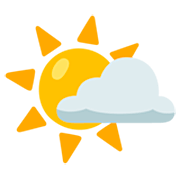 🌤️ Emoji Sol Com Nuvens na Google 15.0.