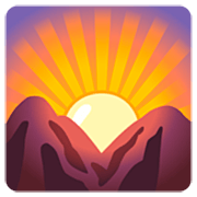 Emoji 🌄 Alba Sulle Montagne su Google 15.0.