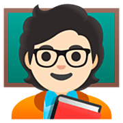 Émoji 🧑🏻‍🏫 Personnel Enseignant : Peau Claire sur Google 15.0.