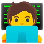 Emoji 🧑‍💻 Persona Esperta Di Tecnologia su Google 15.0.