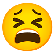 Emoji 😫 Faccina Stanca su Google 15.0.