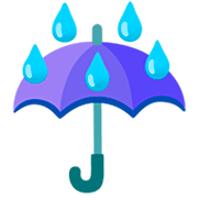 Émoji ☔ Parapluie Avec Gouttes De Pluie sur Google 15.0.