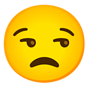 😒 Emoji verstimmtes Gesicht Google 15.0.