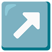 Emoji ↗️ Freccia Rivolta Verso Destra Che Punta In Alto su Google 15.0.