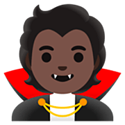 🧛🏿 Emoji Vampiro: Tono De Piel Oscuro en Google 15.0.