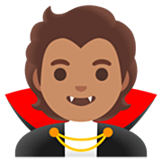 🧛🏽 Emoji Vampiro: Tono De Piel Medio en Google 15.0.