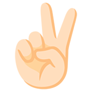 ✌🏻 Emoji Victory-Geste: helle Hautfarbe Google 15.0.