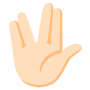 Emoji 🖖🏻 Saluto Vulcaniano: Carnagione Chiara su Google 15.0.