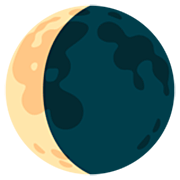 Émoji 🌘 Lune Décroissante sur Google 15.0.