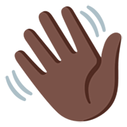 winkende Hand: dunkle Hautfarbe Google 15.0.