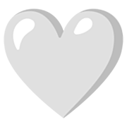 🤍 Emoji Coração Branco na Google 15.0.