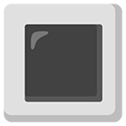 Emoji 🔳 Tasto Quadrato Nero Con Bordo Bianco su Google 15.0.